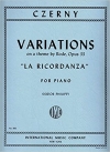 歌曲「思い出」による変奏曲・Op.33 (カール・ツェルニー)（ピアノ）【Variations La Ricordanza, Opus 33】