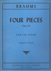 4つの小品・Op.119 (ヨハネス・ブラームス)（ピアノ）【Four Pieces (3 Intermezzi & Rhapsody), Opus 119】