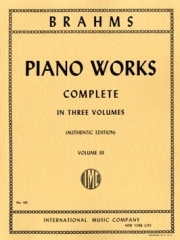ピアノ全集・第3巻 (ヨハネス・ブラームス)（ピアノ）【Complete Piano Works. Volume III】