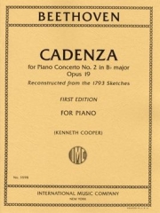 ピアノ協奏曲・第2番・カデンツァ（ベートーヴェン）（ピアノ）【Cadenza for Piano Concerto No. 2 in B flat major, Op. 19】