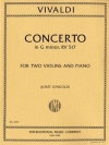 協奏曲・ト短調・RV.517（アントニオ・ヴィヴァルディ）（ヴァイオリン二重奏+ピアノ）【Concerto in G minor, RV 517】
