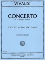 協奏曲・ニ短調・RV.514（アントニオ・ヴィヴァルディ）（ヴァイオリン二重奏+ピアノ）【Concerto in D minor, RV 514】