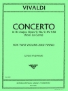 協奏曲・変ロ長調・RV.530（アントニオ・ヴィヴァルディ）（ヴァイオリン二重奏+ピアノ）【Concerto in B flat major, RV 530 (Opus 9, No. 9)】