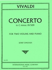 協奏曲・ハ短調・RV.509（アントニオ・ヴィヴァルディ）（ヴァイオリン二重奏+ピアノ）【Concerto in C minor, RV 509】