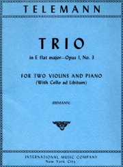 トリオ・変ホ長調・Op.1・No.3 （テレマン）（ヴァイオリン二重奏+ピアノ）【Trio in E flat major, Opus 1, No. 3】