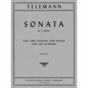ソナタ・ホ短調 （テレマン）（ヴァイオリン二重奏+ピアノ）【Sonata in E minor】