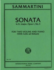 ソナタ・変ホ長調・Op.1・No.3（ジョヴァンニ・バッティスタ・サンマルティーニ）（ヴァイオリン二重奏+ピアノ）【Sonata in E flat major, Opus 1, No. 3】