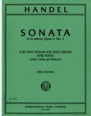 ソナタ・ト短調・Op.2・No.2 (ヘンデル)（ヴァイオリン二重奏+ピアノ）【Sonata in G minor, Opus 2, No. 2】