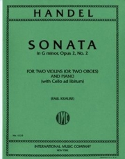 ソナタ・ト短調・Op.2・No.2 (ヘンデル)（ヴァイオリン二重奏+ピアノ）【Sonata in G minor, Opus 2, No. 2】