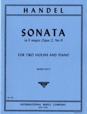 ソナタ・ホ長調・Op.2・Np.9 (ヘンデル)（ヴァイオリン二重奏+ピアノ）【Sonata in E major, Opus 2, No. 9】