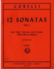 12のソナタ・Op.2・第1巻 (アルカンジェロ・コレッリ)（ヴァイオリン二重奏+ピアノ）【12 Sonatas, Opus 2 - Volume I】