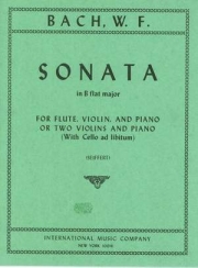 ソナタ・変ロ長調 (ヴィルヘルム・フリーデマン・バッハ)（ヴァイオリン二重奏+ピアノ）【Sonata in B flat major for Flute, Violin & Piano】