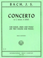 協奏曲・ハ短調・S.1060 (バッハ)（ヴァイオリン二重奏+ピアノ）【Concerto in C minor, S. 1060 for Violin, Oboe & Piano】