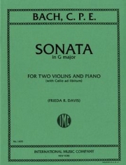 ソナタ・ト長調 (カール・フィリップ・エマヌエル・バッハ)（ヴァイオリン二重奏+ピアノ）【Sonata in G major】