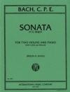 ソナタ・ト長調 (カール・フィリップ・エマヌエル・バッハ)（ヴァイオリン二重奏+ピアノ）【Sonata in G major】