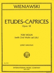 6つの練習曲とカプリース・Op.18 （ヘンリク・ヴィエニャフスキ）（ヴァイオリン二重奏）【Six Etudes-Caprices, Opus 18】