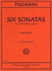 6つのソナタ・Op.4・第2巻 （ガエターノ・プニャーニ）（ヴァイオリン二重奏）【Six Sonatas, Opus 4, Volume II】
