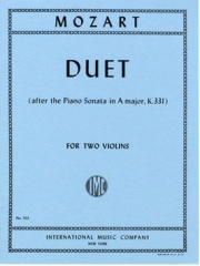 デュエット・イ長調・K.331 （モーツァルト）（ヴァイオリン二重奏）【Duet in A major, K. 331】