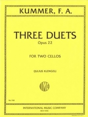 3つのデュエット・Op.22（フリードリヒ・アウグスト・クンマー）（チェロ二重奏）【Three Duets Opus 22】