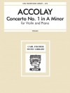 協奏曲・No.1・イ短調（J・アッコーライ）（ヴァイオリン+ピアノ）【Concerto No. 1 In A Minor】