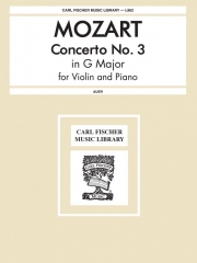 協奏曲・No.3・ト長調（モーツァルト）（ヴァイオリン+ピアノ）【Concerto No. 3 In G Major】