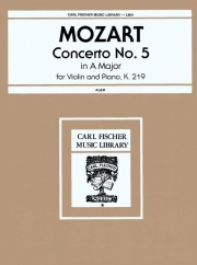 協奏曲・No.5・イ長調（モーツァルト）（ヴァイオリン+ピアノ）【Concerto No. 5 In A Major】
