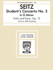 学生協奏曲・No.3（フリードリヒ・ザイツ）（ヴァイオリン+ピアノ）【Student's Concerto No. 3】