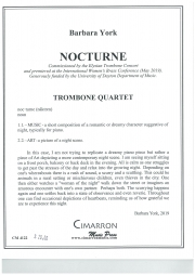 ノクターン（バーバラ・ヨーク） (トロンボーン四重奏)【Nocturne】