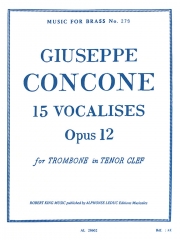 15のヴォカリーズ・Op.22（ジュゼッペ・コンコーネ）（トロンボーン）【15 Vocalises Op. 22】