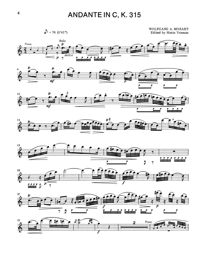 中級者用フルート・ソロ曲集・Vol.3（フルート）【Intermediate
