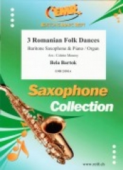 3つのルーマニア民族舞曲（ベラ・バルトーク）（バリトンサックス+ピアノ）【3 Romanian Folk Dances】