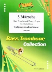 3つの行進曲（モーツァルト）（バストロンボーン+ピアノ）【3 Marsche】
