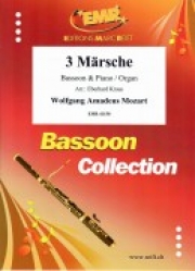 3つの行進曲（モーツァルト）（バスーン+ピアノ）【3 Marsche】