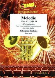 メロディー「ワルツ・No.15・Op.39」より（ヨハネス・ブラームス）（サックス四重奏）【Melodie Waltz No.15, op. 39】