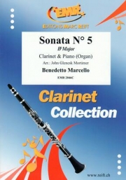 ソナタ・No.5・変ロ長調（ベネデット・マルチェッロ）（クラリネット+ピアノ）【Sonata No. 5 in Bb Major】