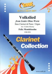 民謡「無言歌集」より（フェリックス・メンデルスゾーン）（バスクラリネット+ピアノ）【Volkslied from Lieder Ohne Worte】