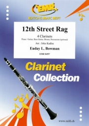 12番街のラグ（ユーディ・ルイ・ボウマン）（クラリネット四重奏）【12th Street Rag】