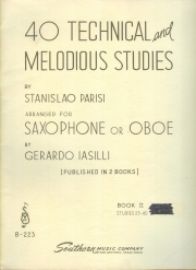 40の技術的で旋律的な練習曲・Book2（スタニスラオ・パリージ）（オーボエ）【40 Technical and Melodious Studies Book2】