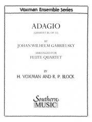 アダージョ（ヨハン・ウィリアム・ガブリエルスキー）（フルート四重奏）【Adagio】