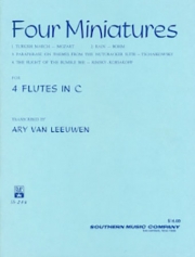 4つの小品（アリー・ヴァン・レーウェン）（フルート四重奏）【Four Miniatures】