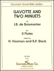 ガヴォットと2つのメヌエット（ジョゼフ・ボダン・ド・ボワモルティエ）（フルート三重奏）【Gavotte and Two Minuets】