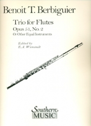 フルートのためのトリオ・Op.51・No.2（ブノワ・トランキル・ベルビエール）（フルート三重奏）【 Trio for Flutes, Op. 51, No. 2】