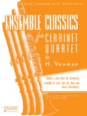 クラリネットの為のクラシックス集・Book 2  (クラリネット四重奏）【Ensemble Classics for Clarinet Quartet - Book 2】