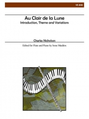 月の光に（チャールズ・ニコルソン）（フルート+ピアノ）【Au Clair de la Lune】