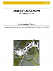 ダブル・フルート協奏曲・ト長調 （ヨハン・ヨアヒム・クヴァンツ）（フルート二重奏+ピアノ）【Double Flute Concerto in G Major】
