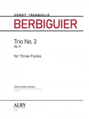トリオ・No.3・Op.51（ブノワ・トランキル・ベルビエール）（フルート三重奏）【Trio No. 3, Op. 51】