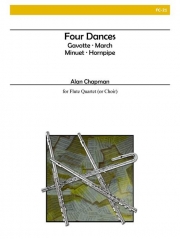 4つの踊り（アラン・チャップマン）（フルート四重奏）【Four Dances】