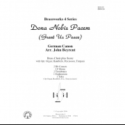 ドナ・ノービス・パーチェム (金管八重奏)【Dona Nobis Pacem】