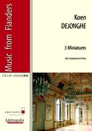 3つの小品（クーン・デヨンゲ） (アルトサックス+ピアノ)【3 Miniatures】