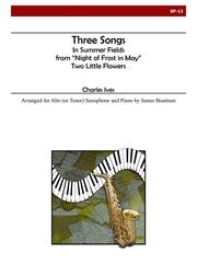 3つの歌（チャールズ・アイヴズ） (アルトサックス+ピアノ)【Three Songs】